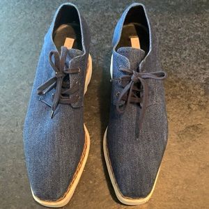 Stella McCartney blue denim oxfords